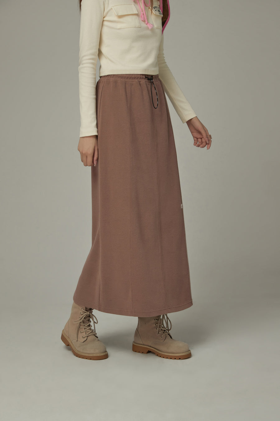 CHUU String Basic Long Skirt