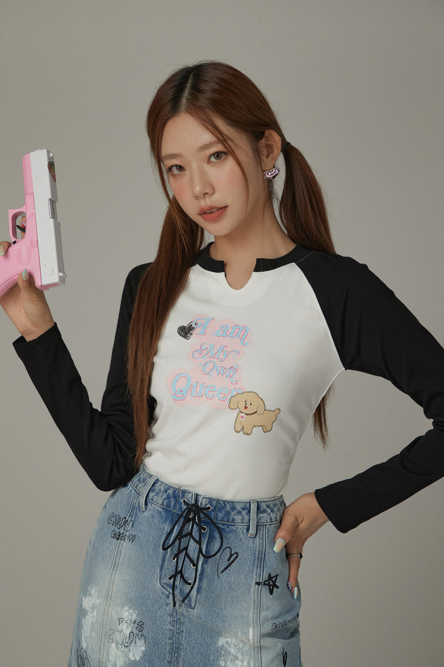 CHUU Friends Forever Color Raglan T-Shirt