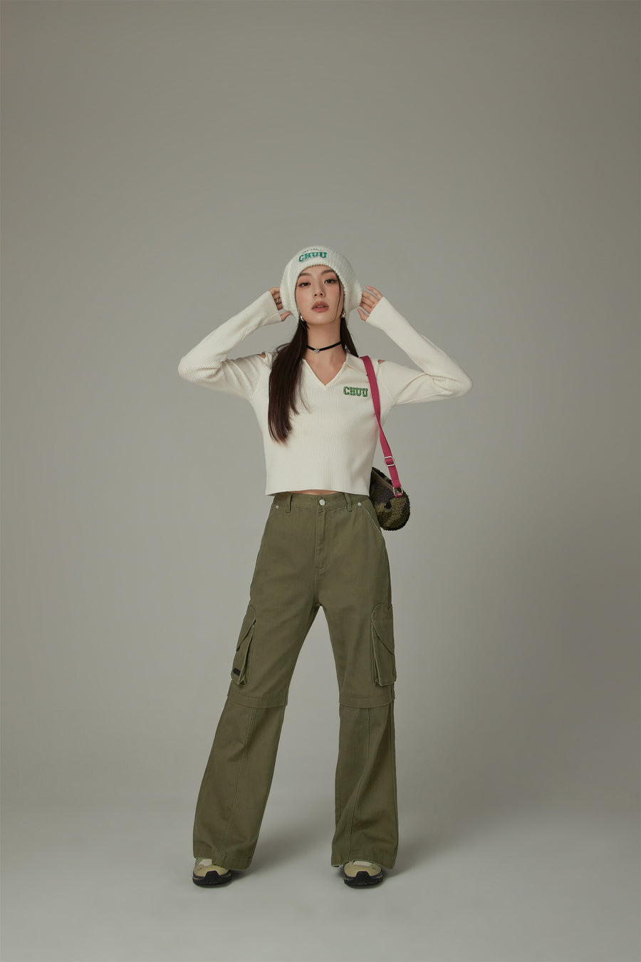 CHUU Bootcut Cargo Pocket Pants