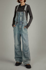 Drawstring Waist Overalls