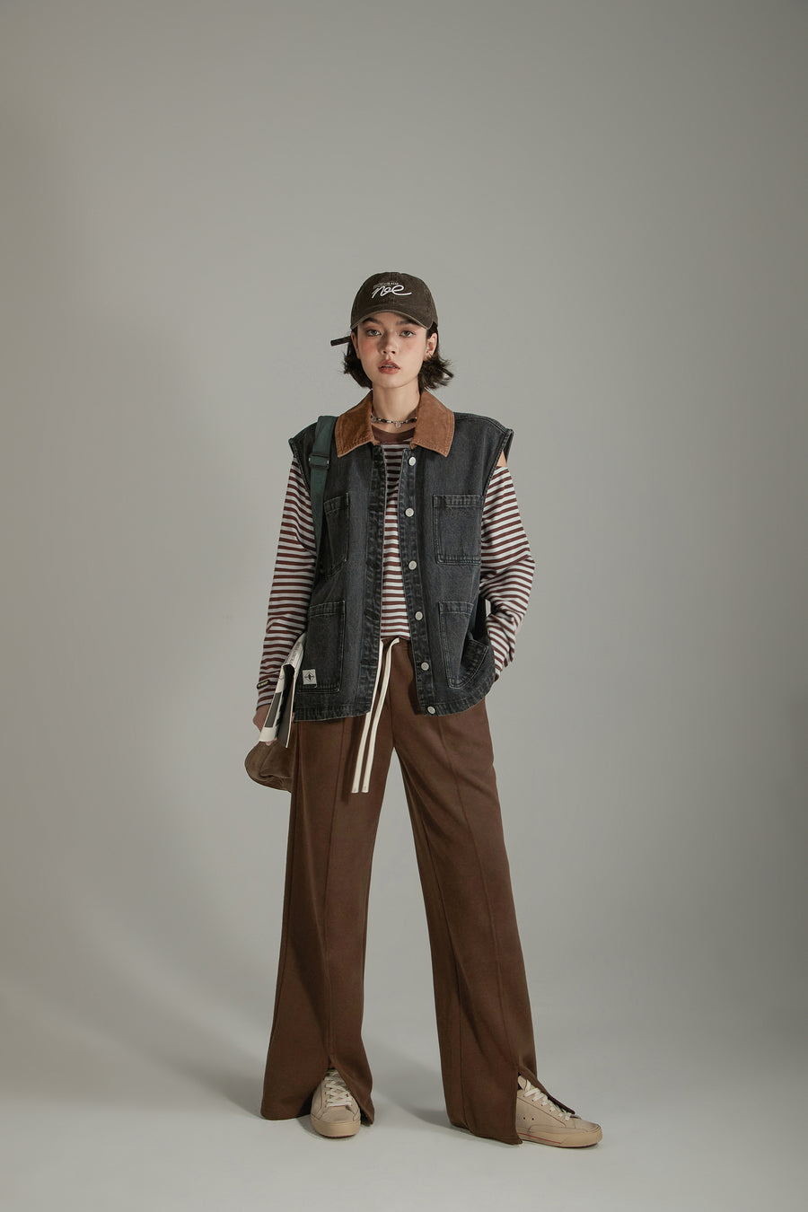 CHUU Slit Sweatpants Wide Pants