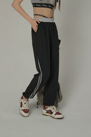 Line Side Straps Baggy Jogger Pants