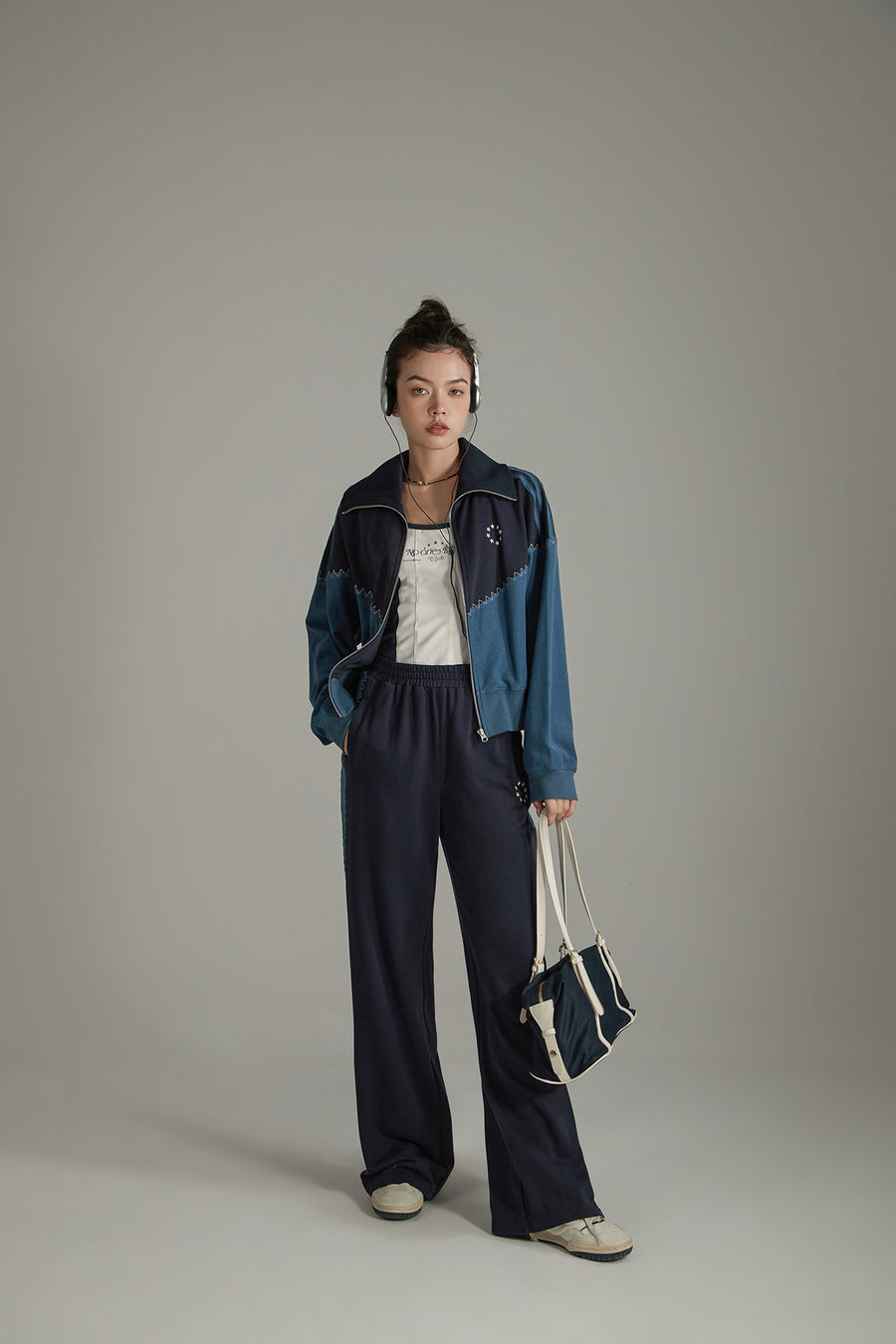 CHUU Stitch Color Casual Pants