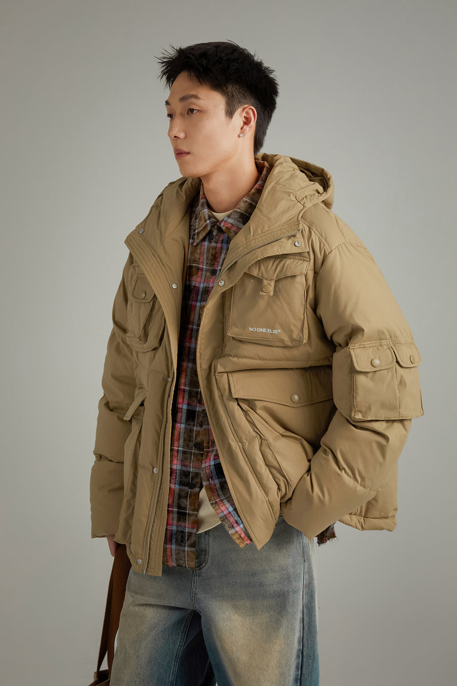 CHUU Hooded Multi-Pocket Padded Jacket