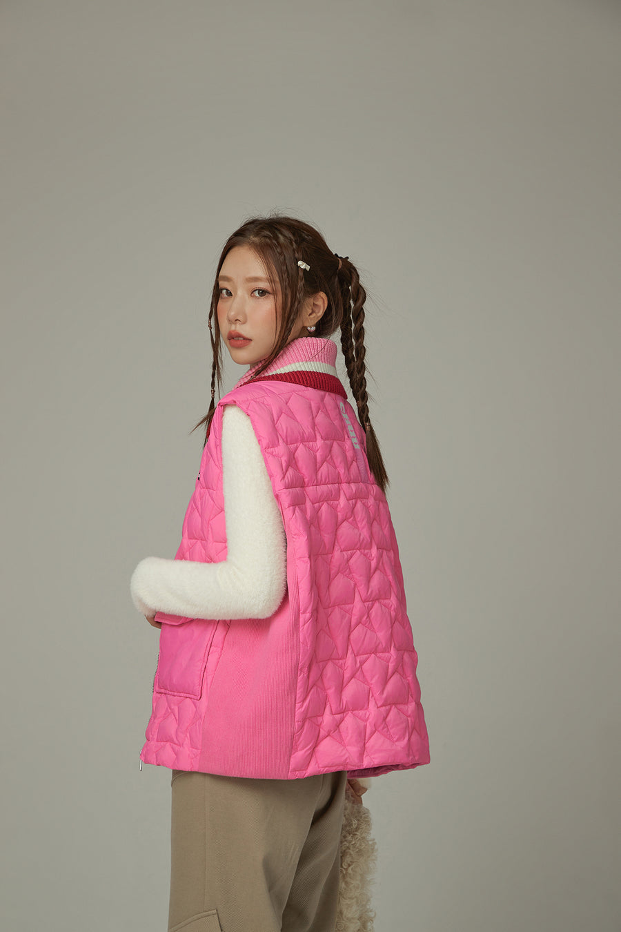 CHUU Quilted Padded Star Vest