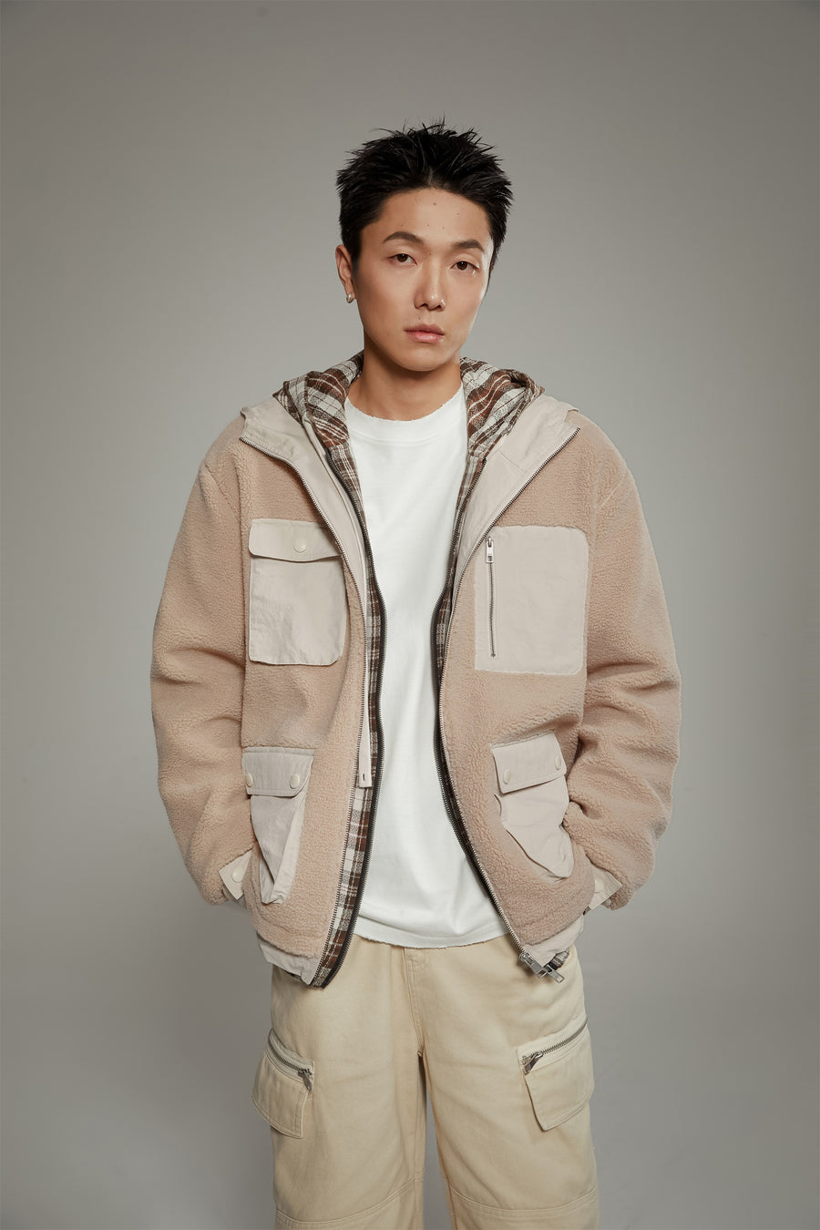 CHUU Hooded Fleece Jacket