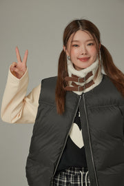 High Neck Collar Padded Vest