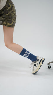 Color Lettering Basic High Socks