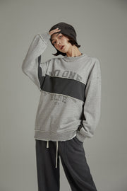 Logo Color Combination Overfit Sweatshirt