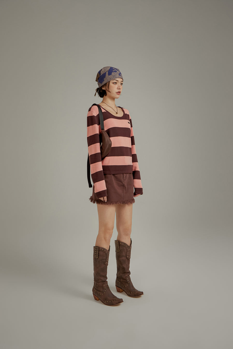 CHUU Color Stripe Knit Sweater