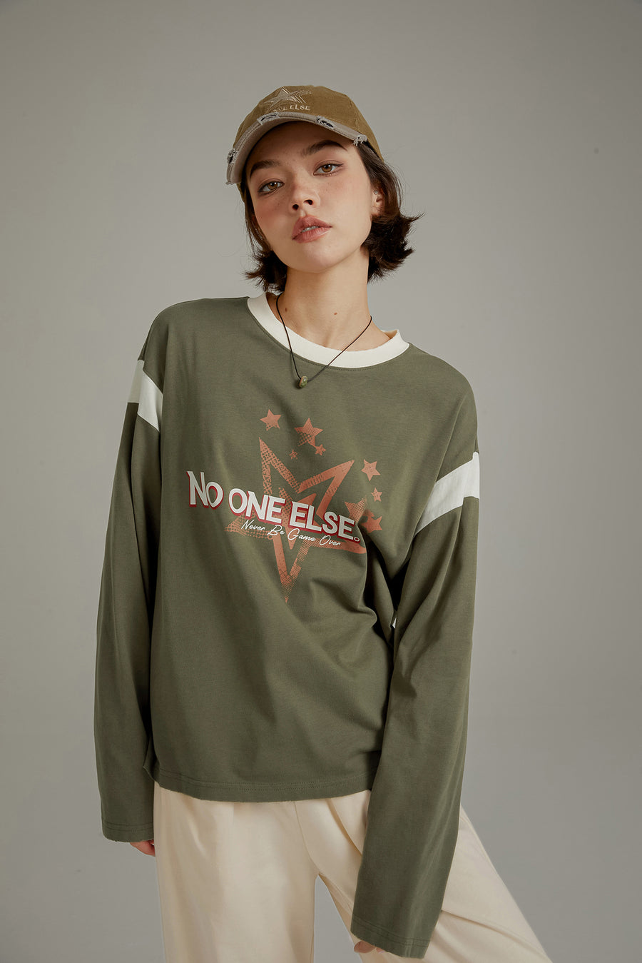 CHUU Logo Star Color Long Sleeve T-Shirt