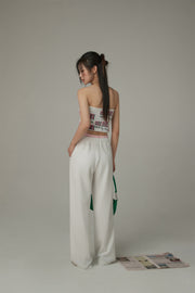 Wide Double Banding Loose Fit Pants