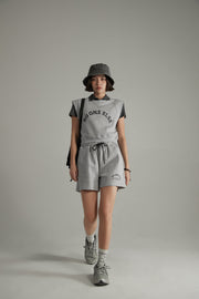 Noe Logo Cropped Sleeveless Sweatshirt