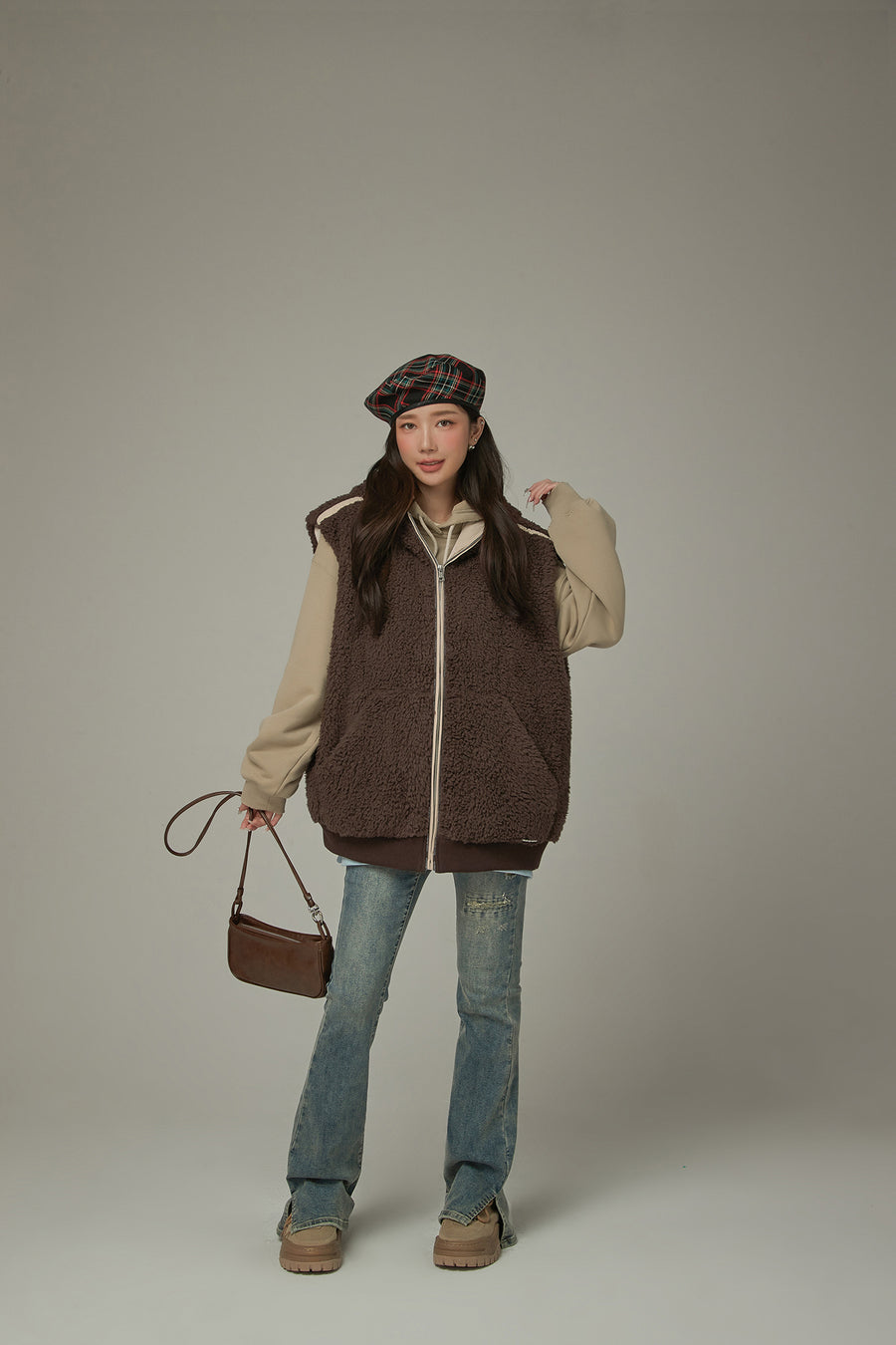 CHUU Fleece Vest Hooded Jacket