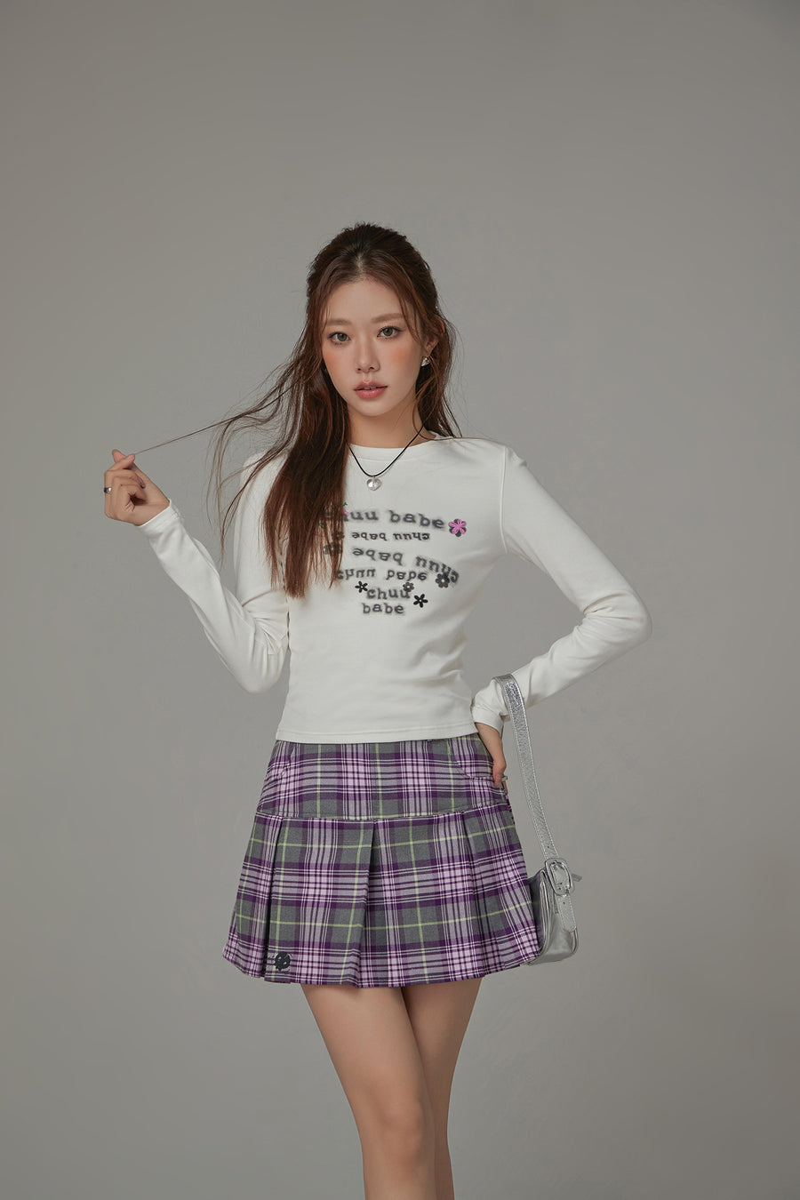 CHUU Lettering Slim T-Shirt