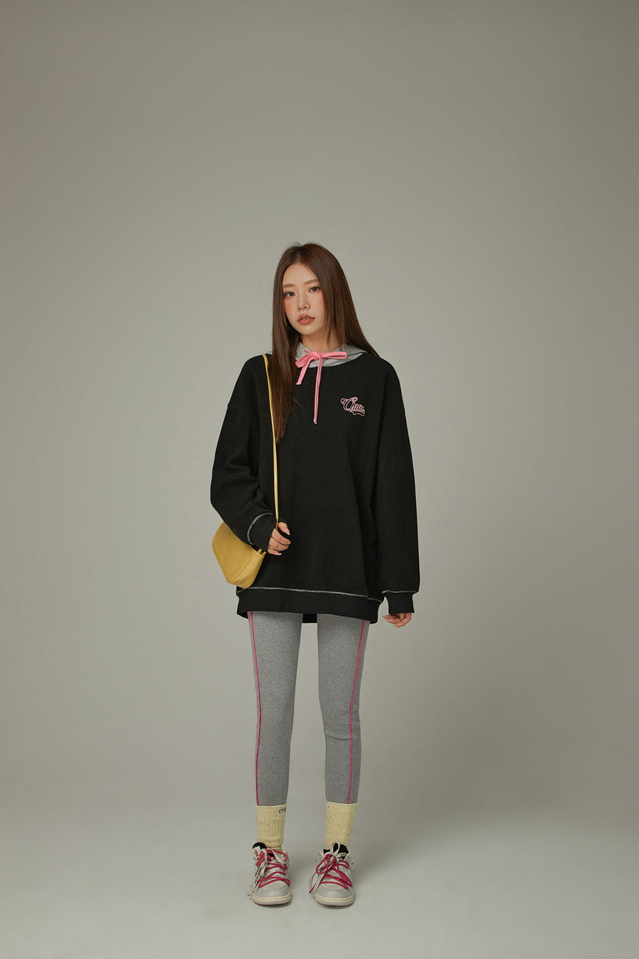 CHUU Fleece Color Combination Hoodie