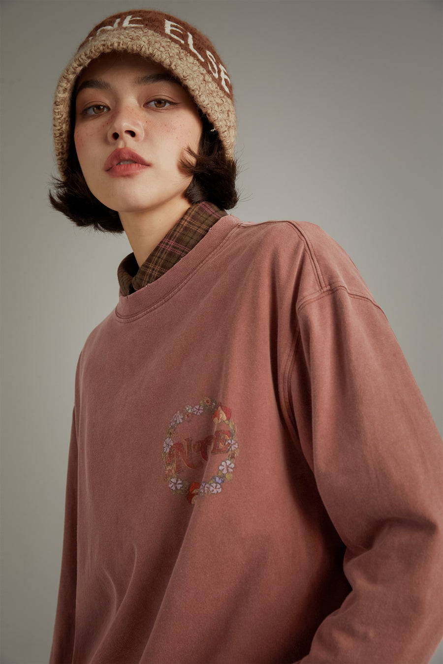 CHUU Mushroom Printed Boxy T-Shirt