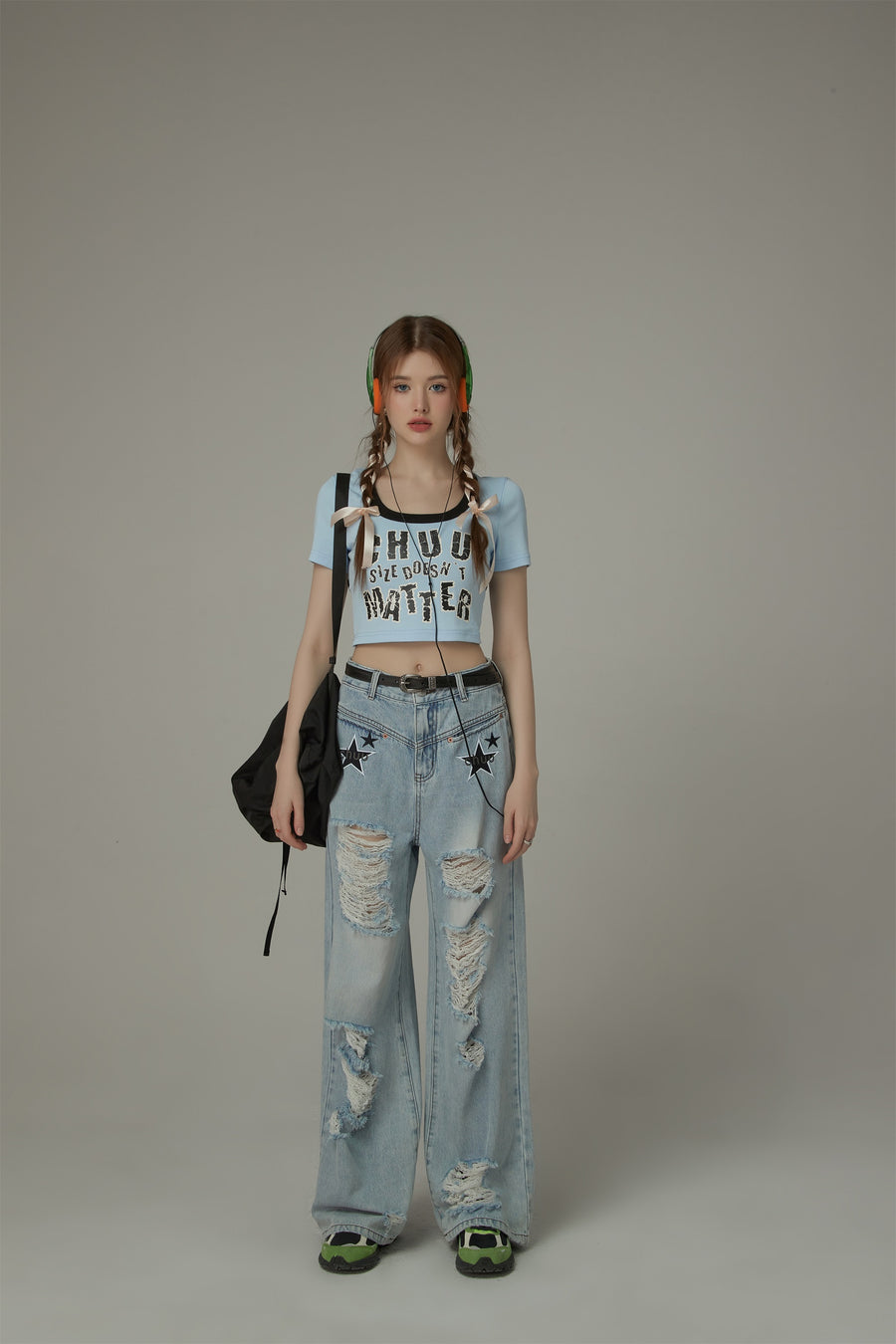 CHUU Chuu Size Doesnt Matter U-Neck Cropped T-Shirt