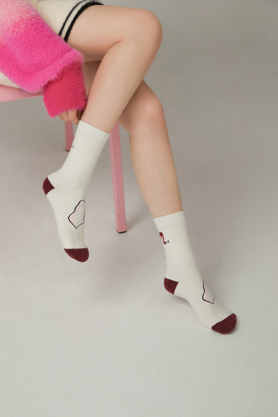 CHUU Character Color Matching Socks