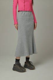 Logo Embroidery Long Skirt