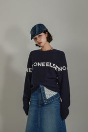 Logo Lettering Basic Knit Sweater