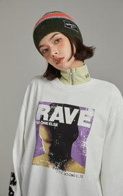 Rave Vintage Printed Boxy T-Shirt