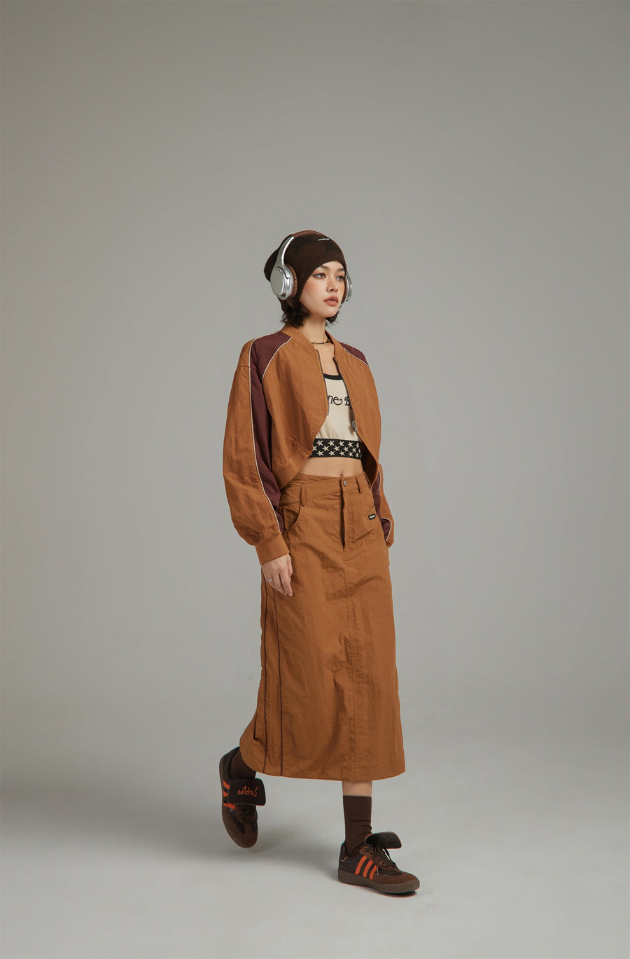 CHUU Raglan Sleeve Color Contrast Field Jacket