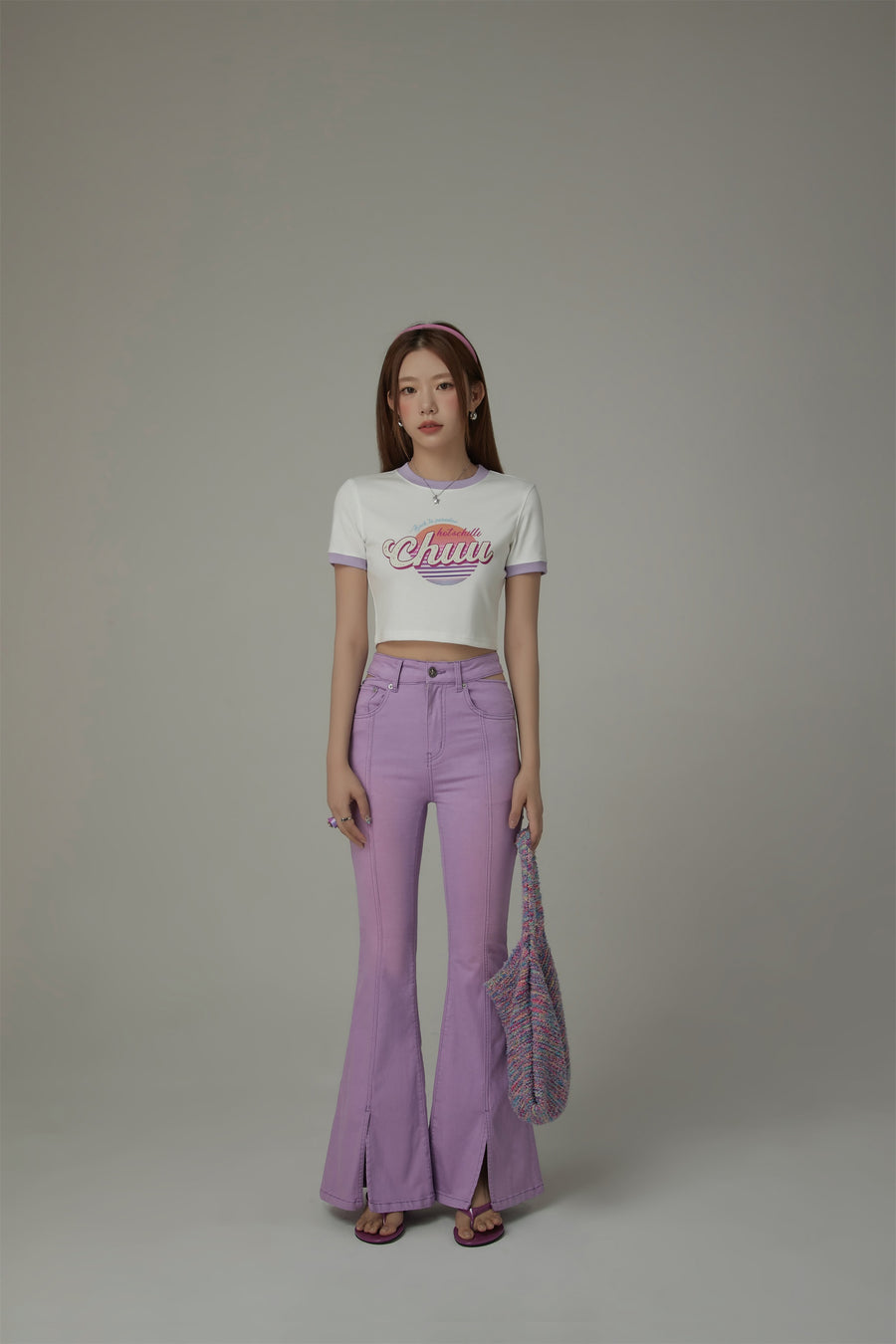 CHUU Color Combination Hot And Chill Line T-Shirt