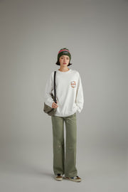 Color Pocket Wide Pants