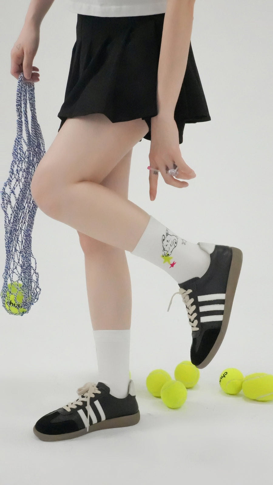 CHUU Character Colorful Stars High Socks