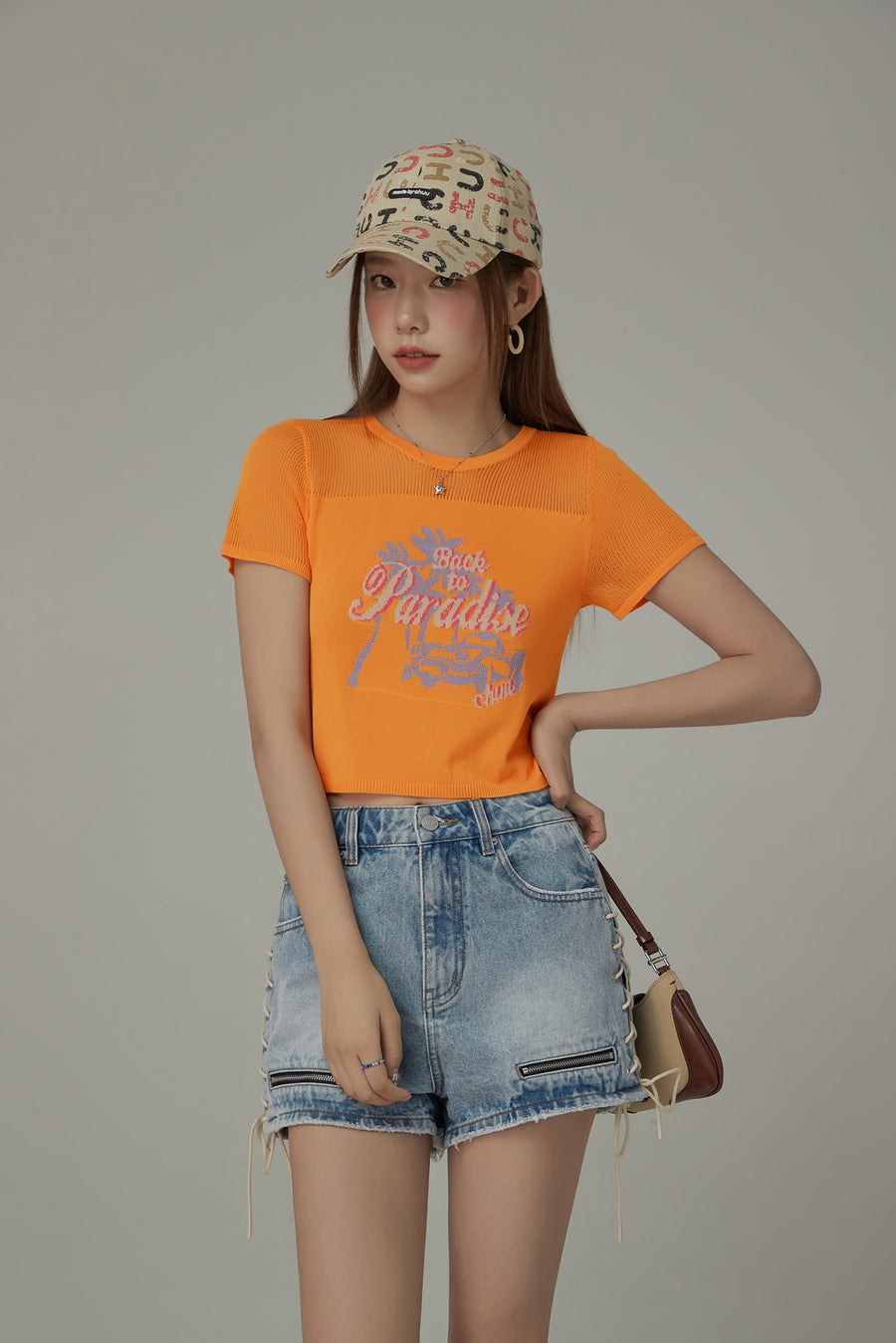 CHUU Colorful Chuu Lettering Pattern Ball Cap