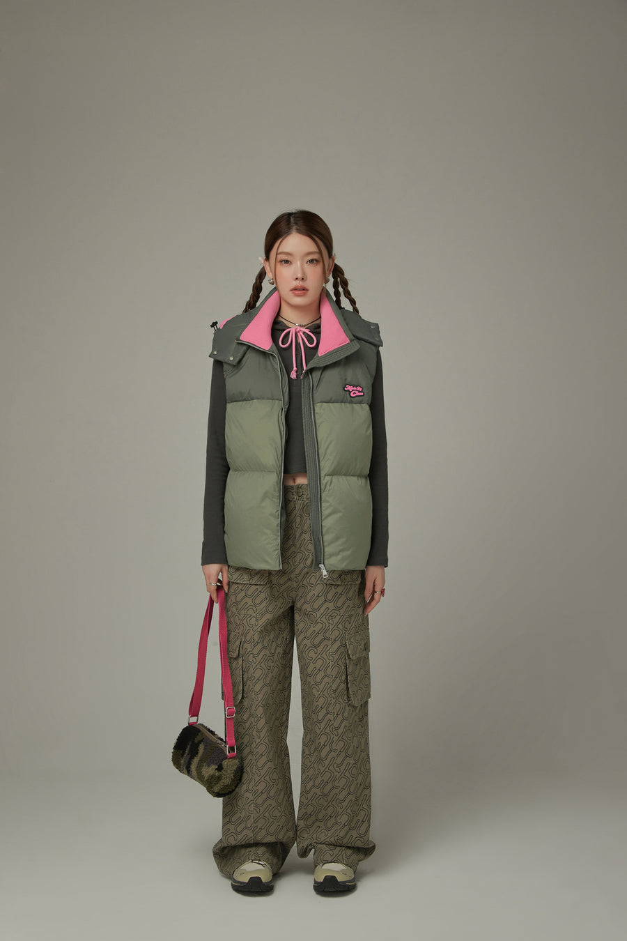 CHUU Color Matching Padded Vest