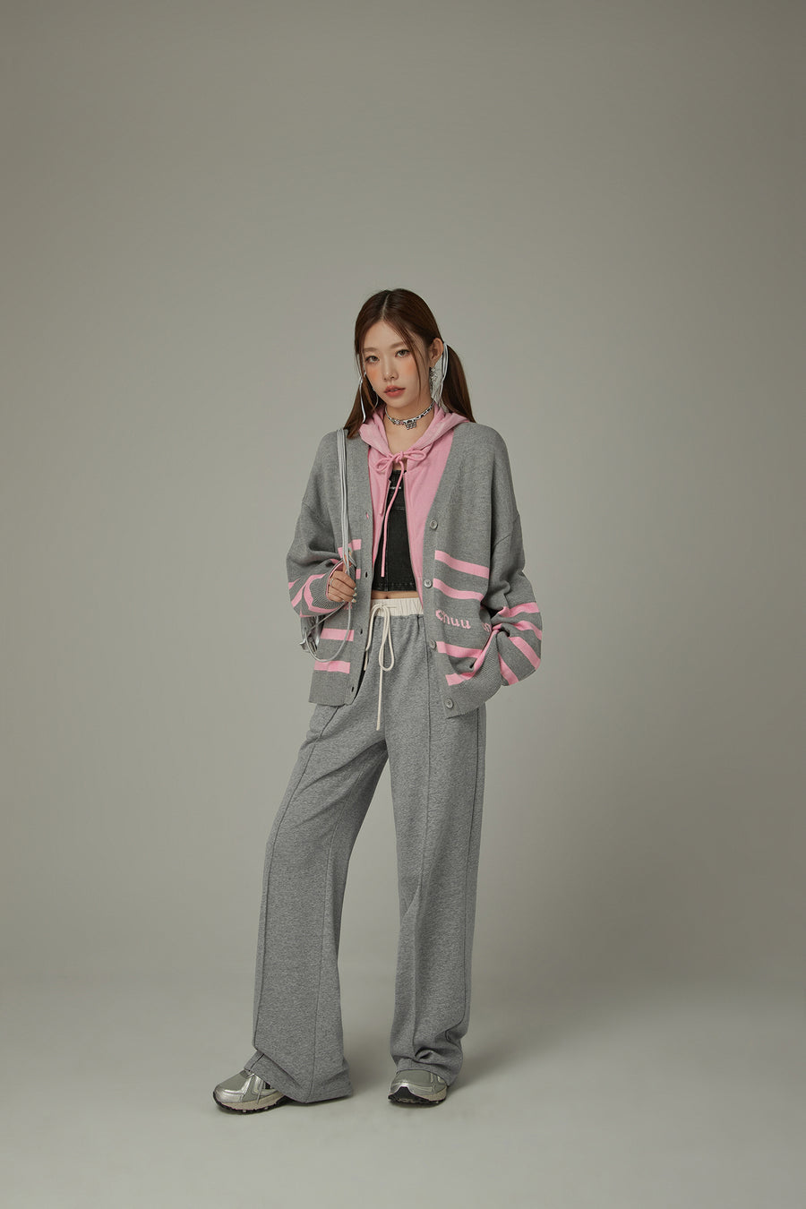 CHUU Color Combination Wide Pants