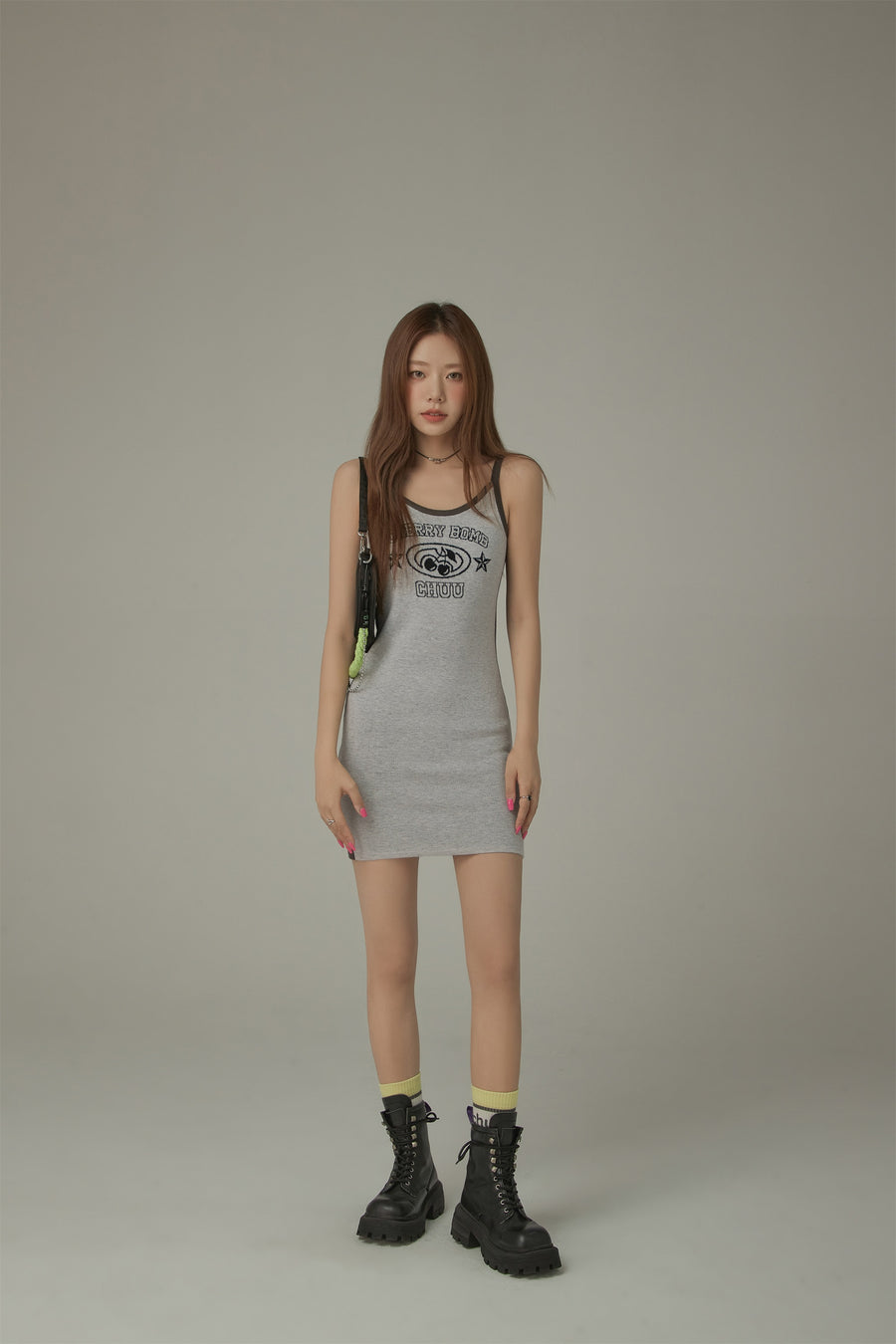 CHUU Cherry Bomb Sleeveless Mini Dress