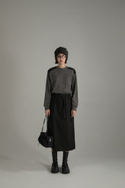 Contrast Pocket Long Dress