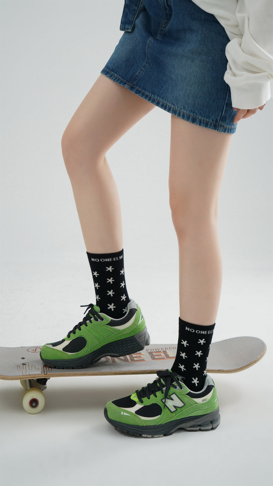 CHUU Light Color Star Jacquard Socks