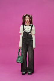 Cotton Button Overalls