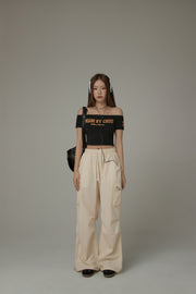 Made By Chuu Off-The-Shoulder Slim T-Shirt