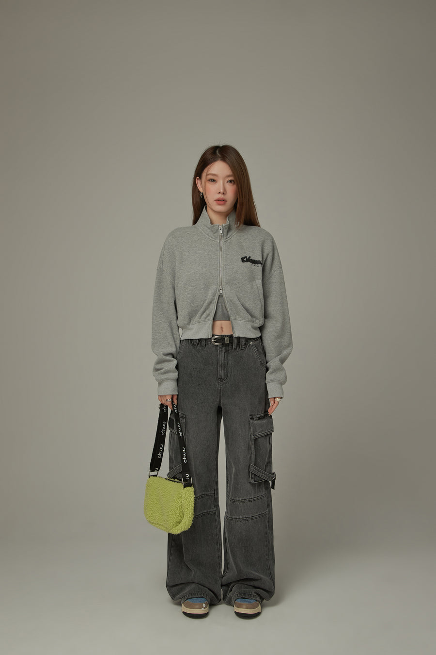 CHUU Sporty Loose Fit Zip-Up