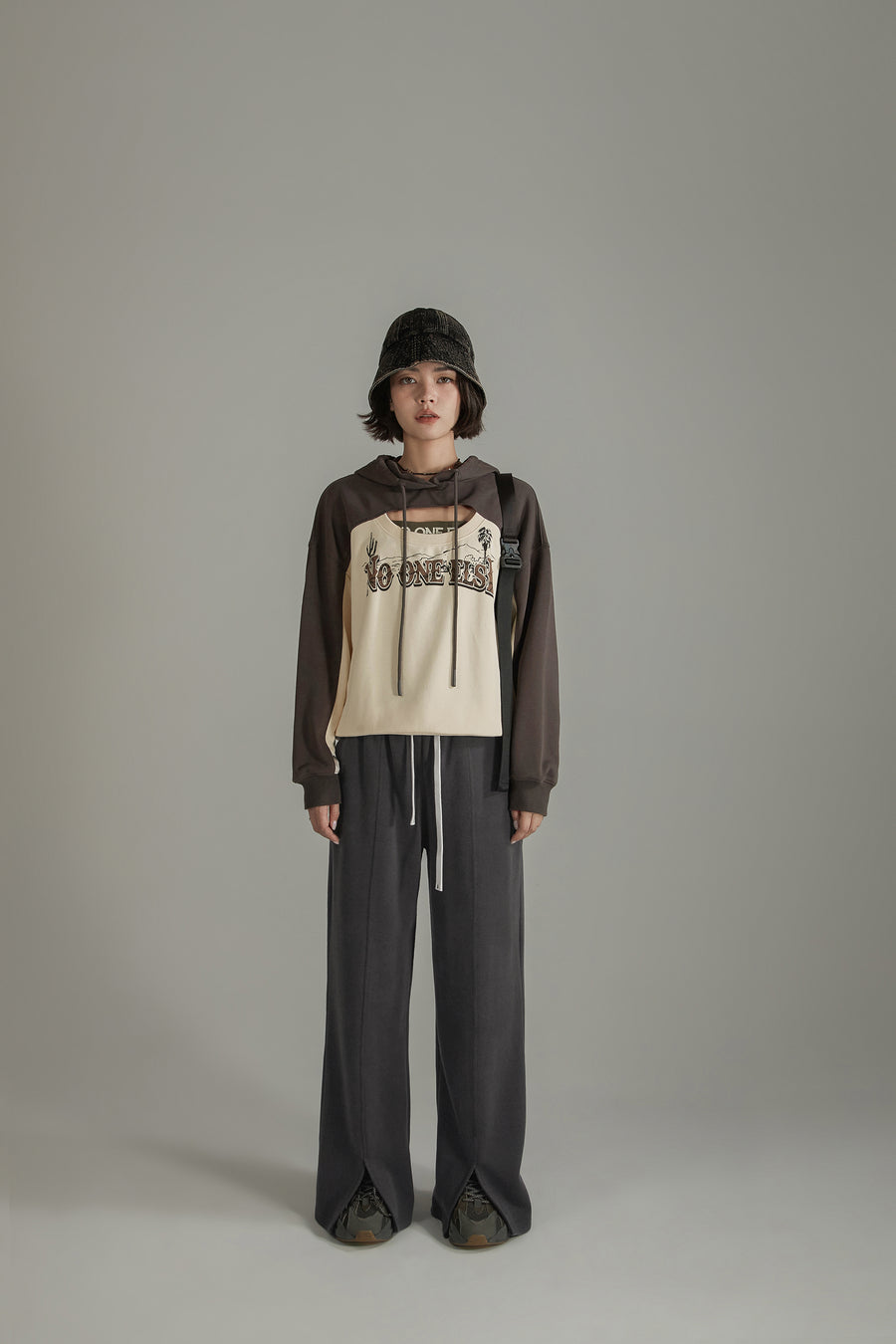 CHUU Slit Sweatpants Wide Pants