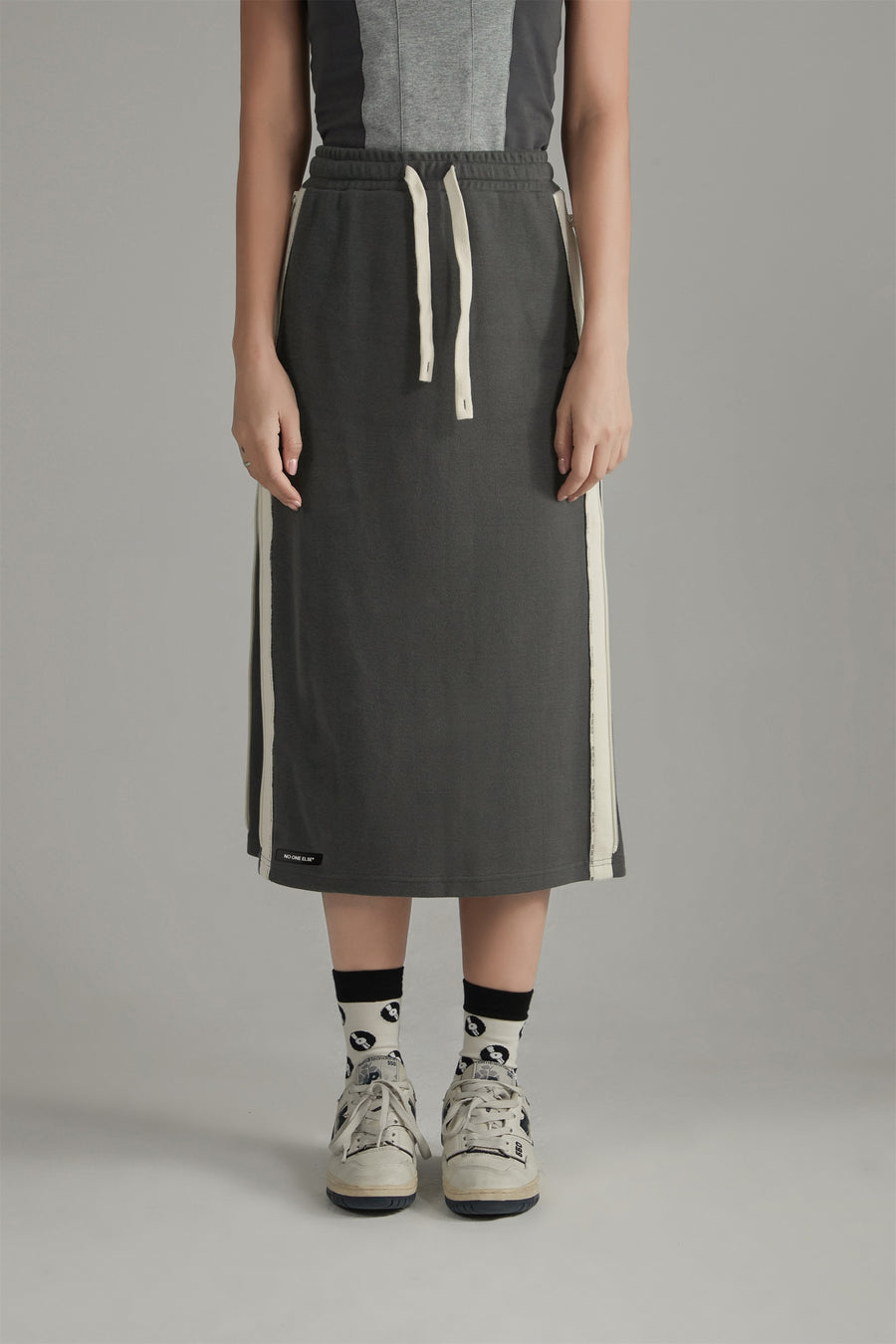 CHUU Lined String Sporty Skirt