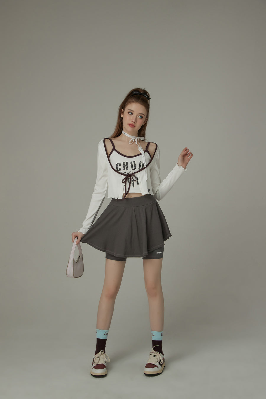 CHUU Sporty Daily Biker Shorts And Tennis Skirt