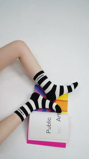 Logo Basic Striped High Socks