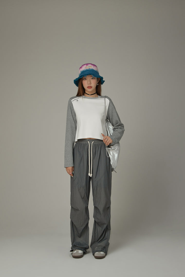 Elastic Waist String Wide Pants