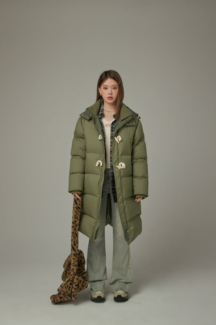 CHUU Boxy Padded Long Coat