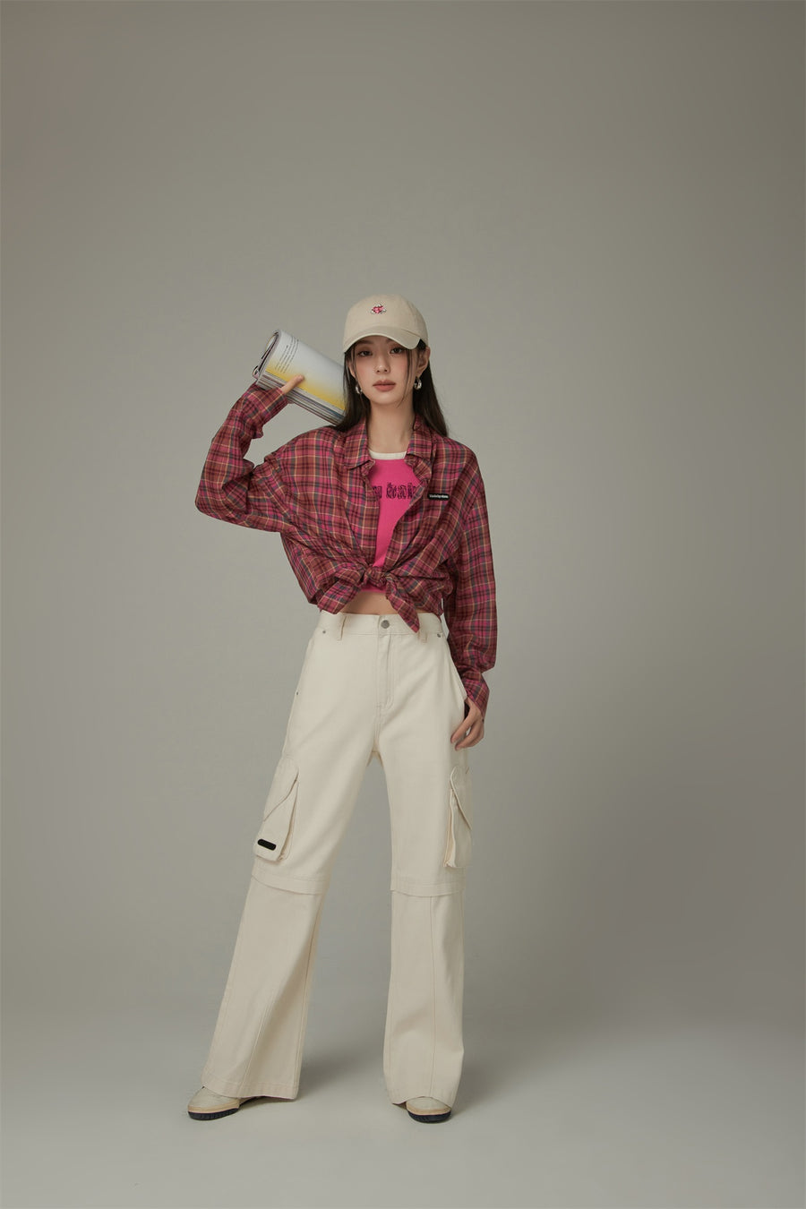 CHUU Checked Loose Fit Shirt