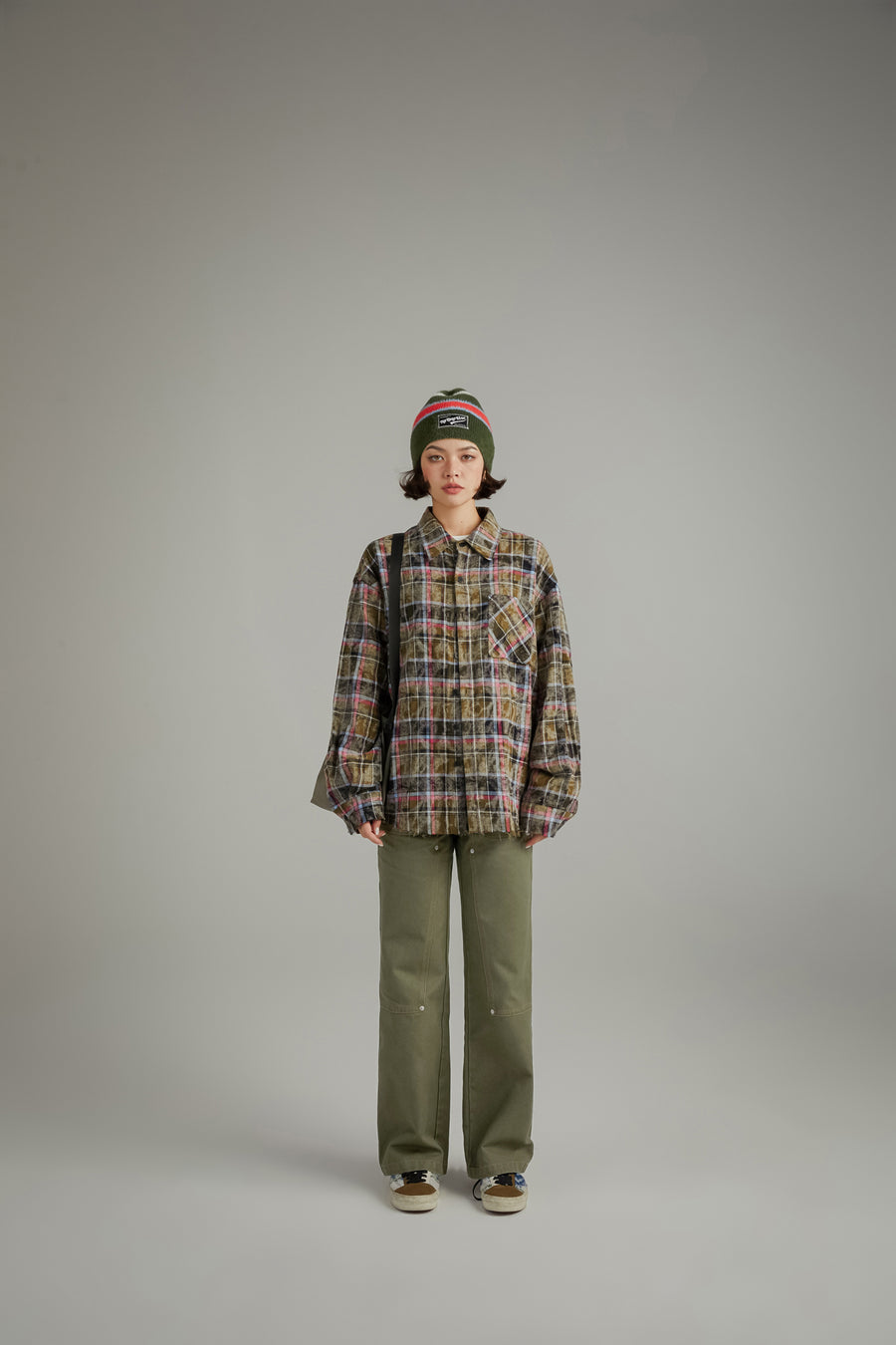 CHUU Vintage Check Long Sleeve Shirt