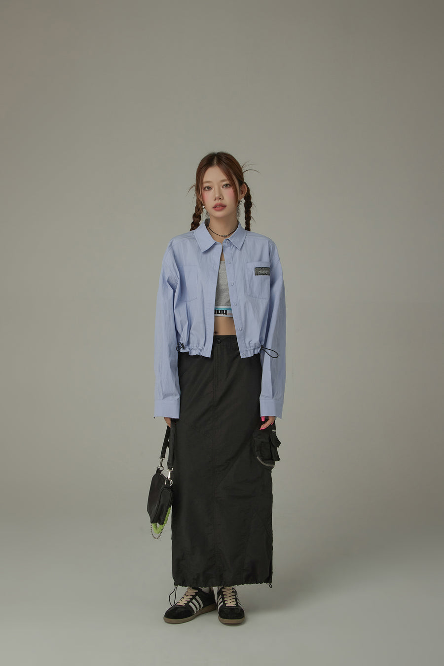 CHUU Drawstring Pocket Classic Shirt