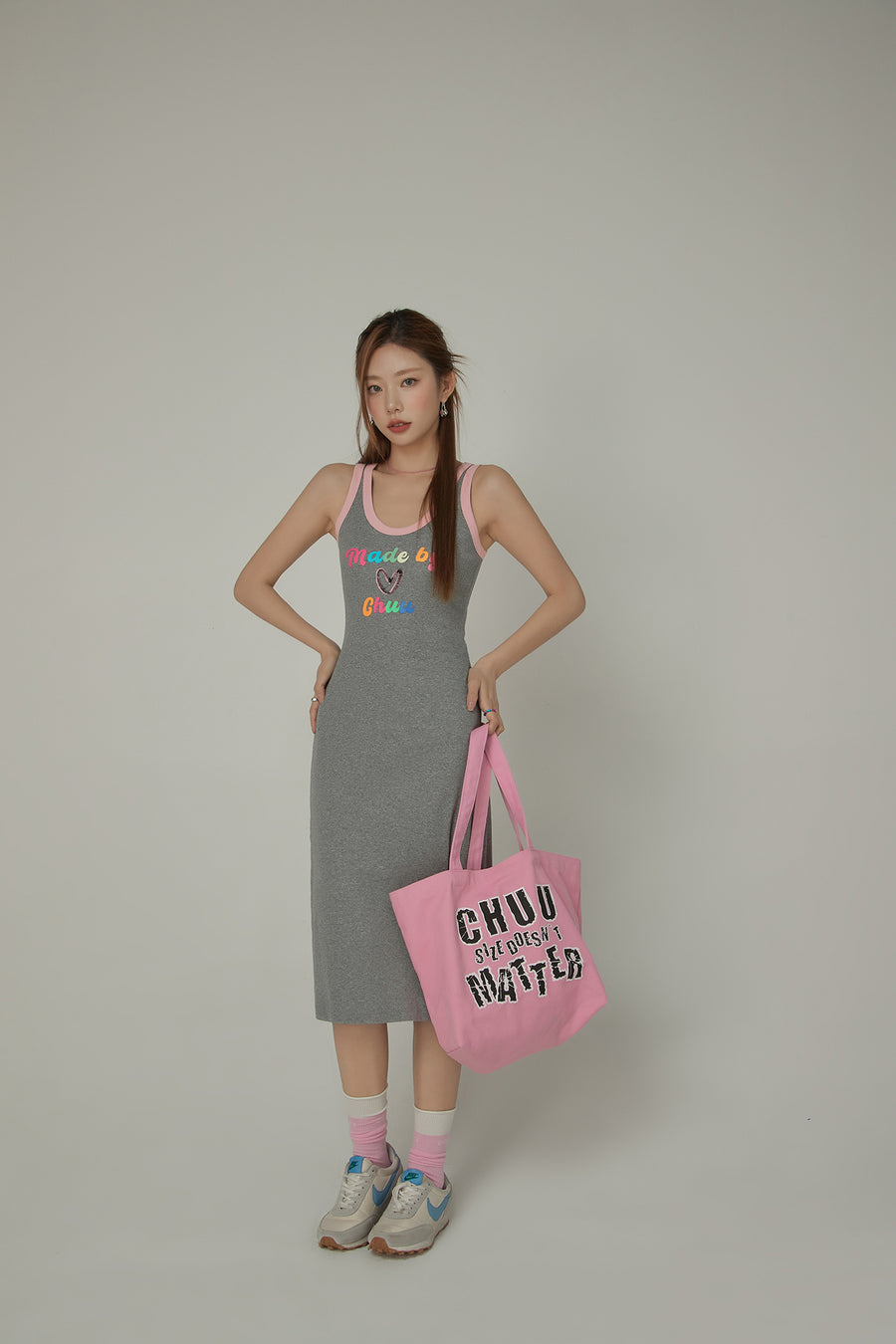 CHUU Open Back Sporty Sleeveless Maxi Dress