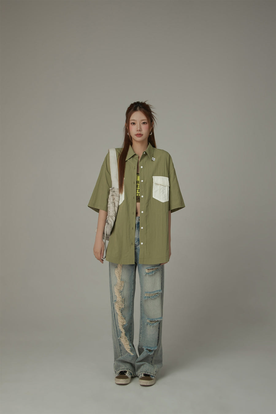 CHUU Multi-Pocket Short Sleeve Shirt Jacket